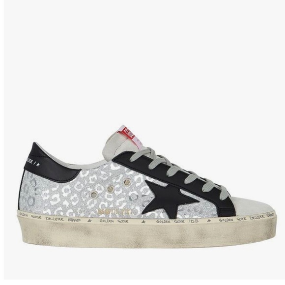GOLDEN GOOSE Hi Star Low Top Glitter Sneakers - Picture 1 of 16